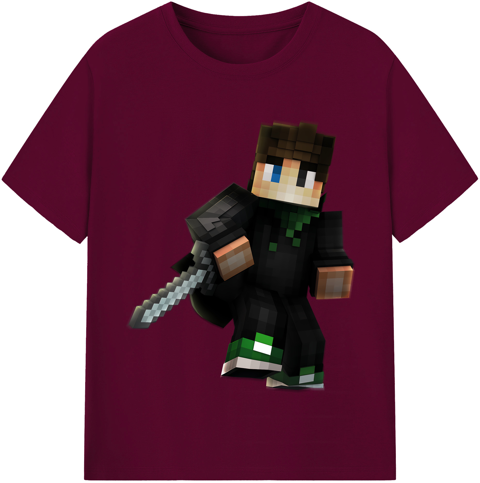 （画像用） マインクラフト ブロックの世界 Minecraft MC Block world レディースカジュアルプリントTシャツ（綿100％）
